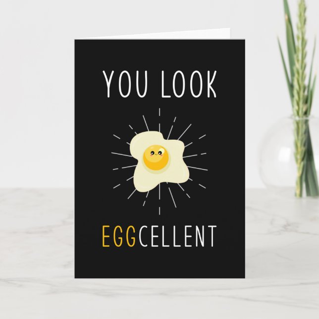 Egg Fried Eggs Pun du ser eggcellent ut Kort (Framsida)