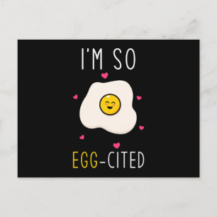Egg Fried Eggs Pun Eggted Vykort