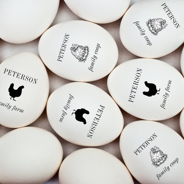 Egg Frimärke | Familjegård, färska ägg Stämpel (Skapare uppladdad)