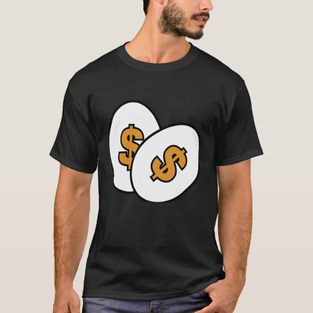 Egg Gold Dollar Sign T Shirt (Framsida)