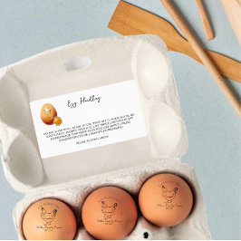 Egg Handling Instruction Sticker Carton Care Label Fraktsedel