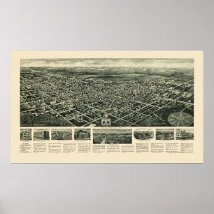Egg Harbour City, NJ Panoramic Karta - 1924 Poster
