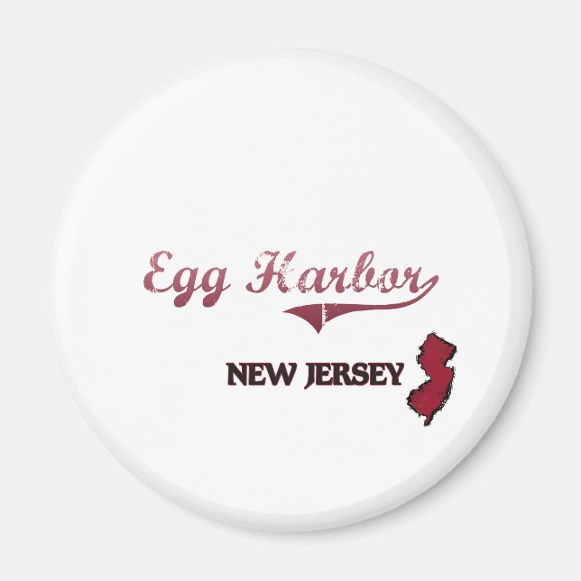 Egg Harbour New jersey City Classic Magnet (Framsidan)