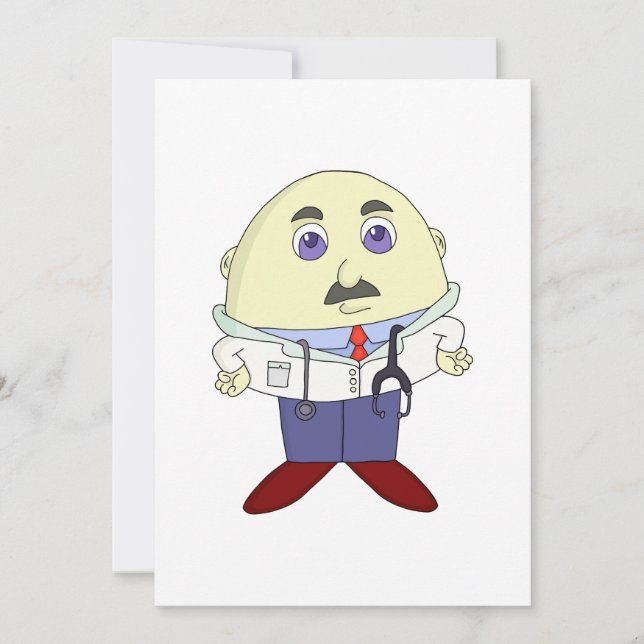 Egg Head Doktor Tack Kort (Framsida)