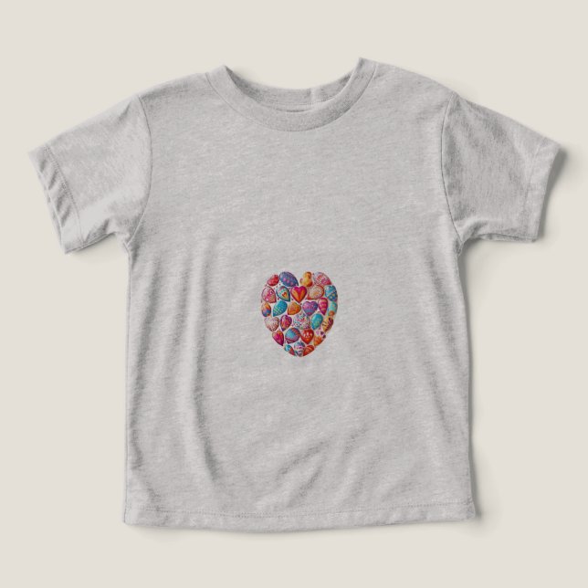 Egg Heart Påsk För barn T Shirt (Design Framsida)