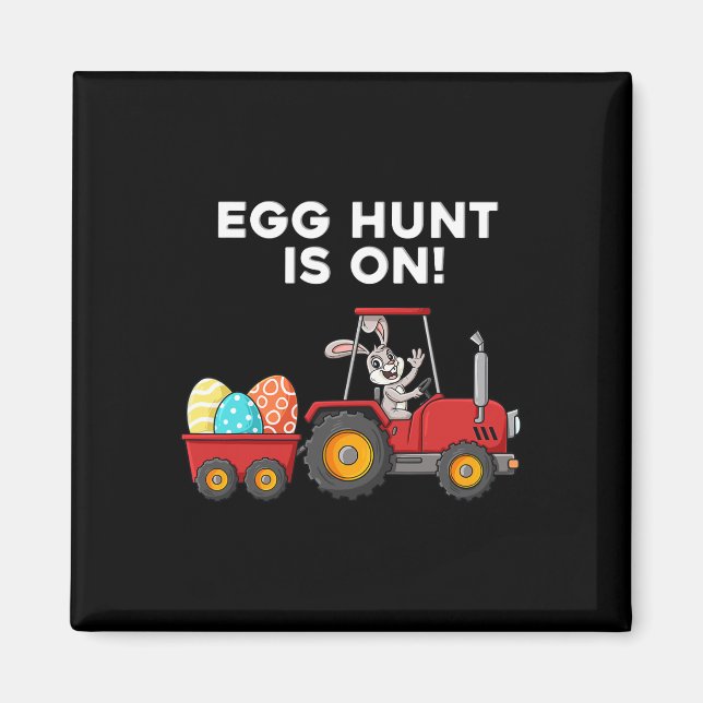 Egg Hunt är på Påsk Dag. Boys Girls Kids Magnet (Framsidan)