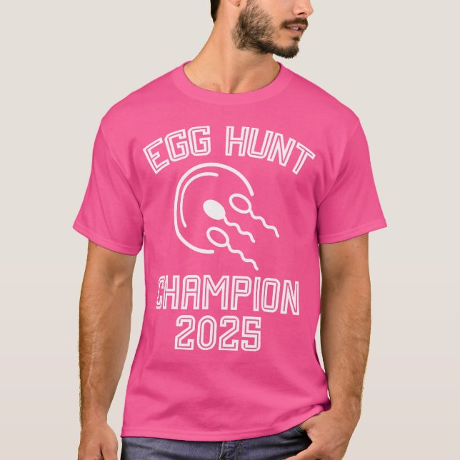 Egg Hunt Champion 2025 Lustigt första gången Pappa T Shirt (Framsida)