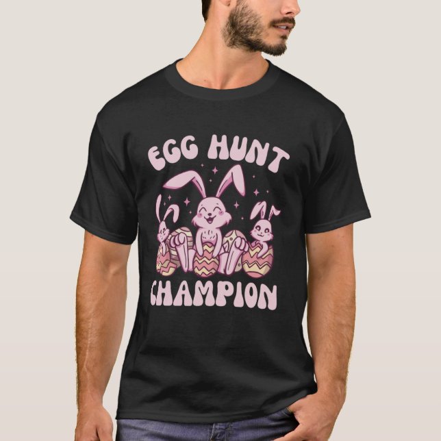Egg Hunt Champion  Cute Easter Egg for Boys Girls  T Shirt (Framsida)