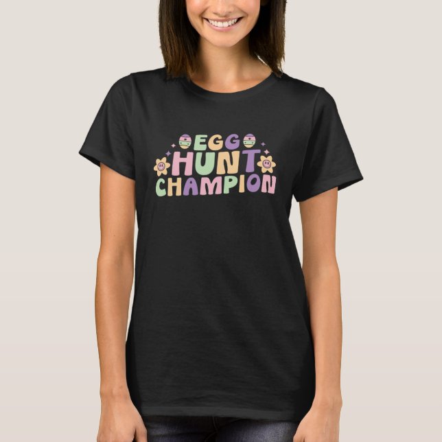 Egg Hunt Champion  Cute Easter Egg for Boys Girls  T Shirt (Framsida)