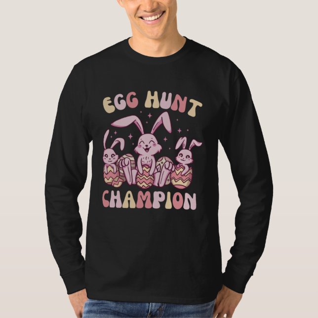 Egg Hunt Champion  Cute Easter Egg for Boys Girls T Shirt (Framsida)