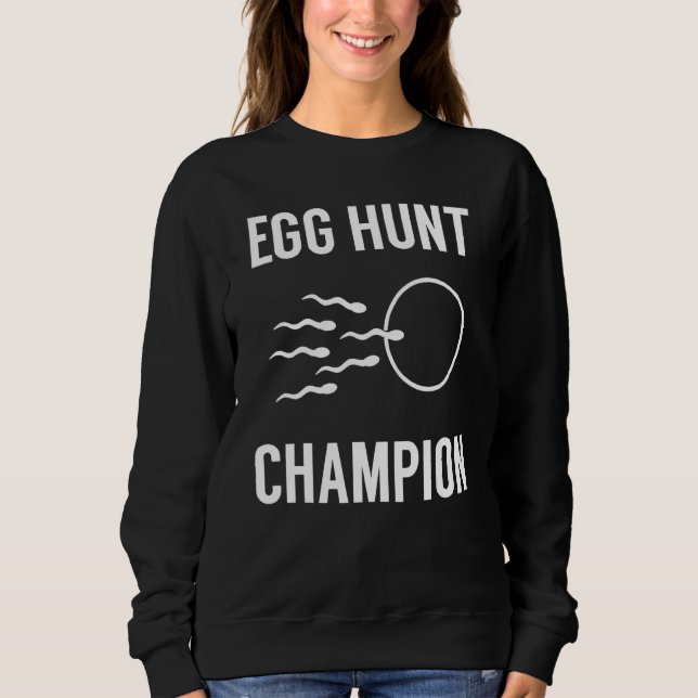 Egg Hunt Champion Funny Pappa Påsk Gravid Annou An T Shirt (Framsida)