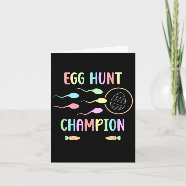 Egg Hunt Champion Manar Påsk Gravid  Announcem Kort (Framsida)