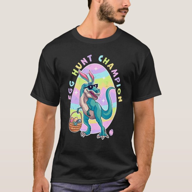 Egg Hunt Champion Påsk Dinosaur Egg Hunt Dinosau T Shirt (Framsida)