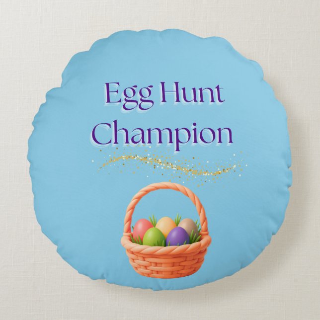 Egg Hunt Champion Rund Kudde (Framsidan)