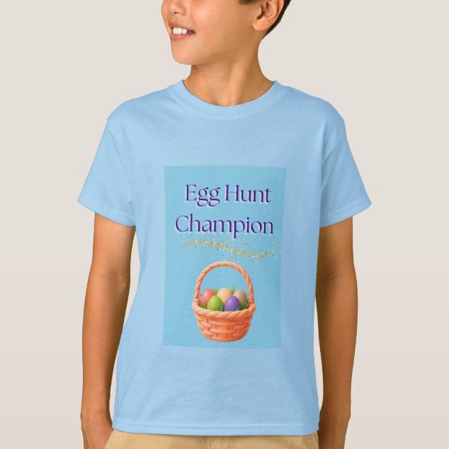 Egg Hunt Champion T Shirt (Framsida)
