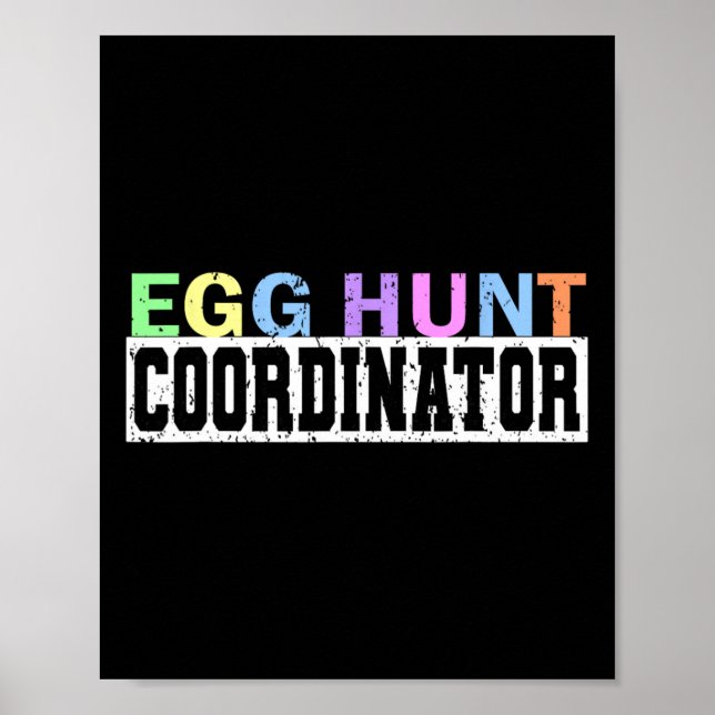 Egg Hunt-samordnare- Egg Hunting Party Pappa Mamma Poster (Framsidan)