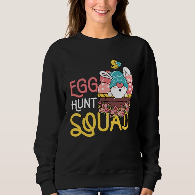 Egg Hunt Squad Hunting Season  Easter Day T Shirt (Framsida)