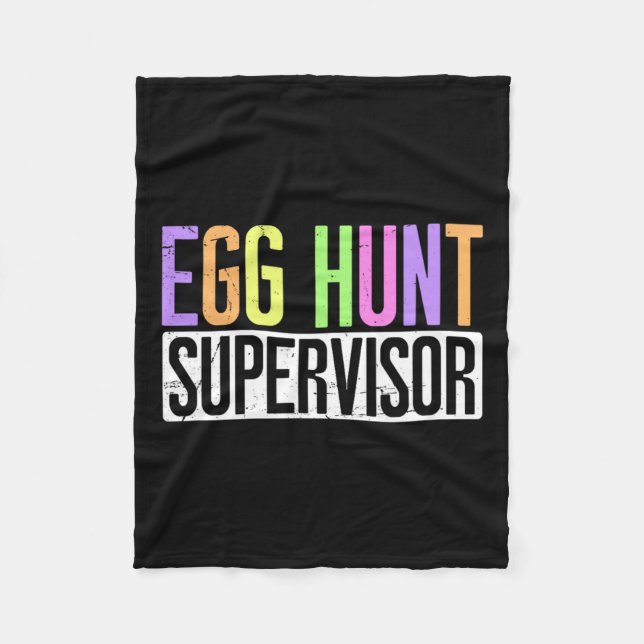 Egg Hunt Supervisor - Egg Hunting Party Mamma Papp Fleecefilt (Framsidan)