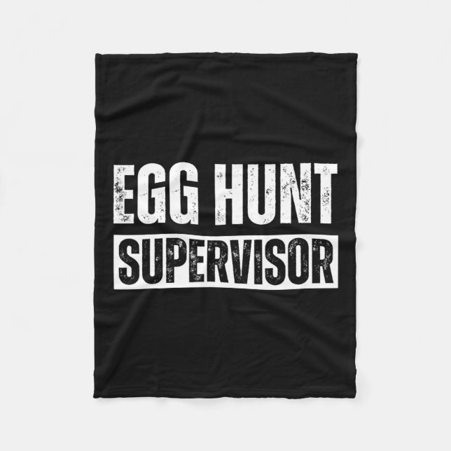 Egg Hunt Supervisor - Egg Hunting Party Mamma Papp Fleecefilt (Framsidan)