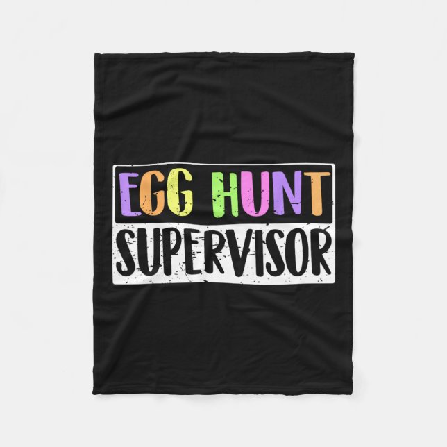 Egg Hunt Supervisor - Egg Hunting Party Mamma Papp Fleecefilt (Framsidan)