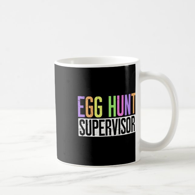Egg Hunt Supervisor - Egg Hunting Party Mamma Papp Kaffemugg (Höger)