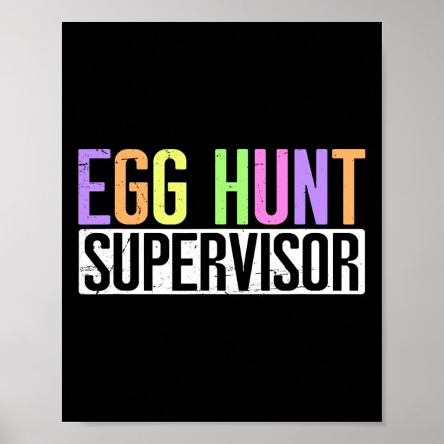 Egg Hunt Supervisor - Egg Hunting Party Mamma Papp Poster (Framsidan)