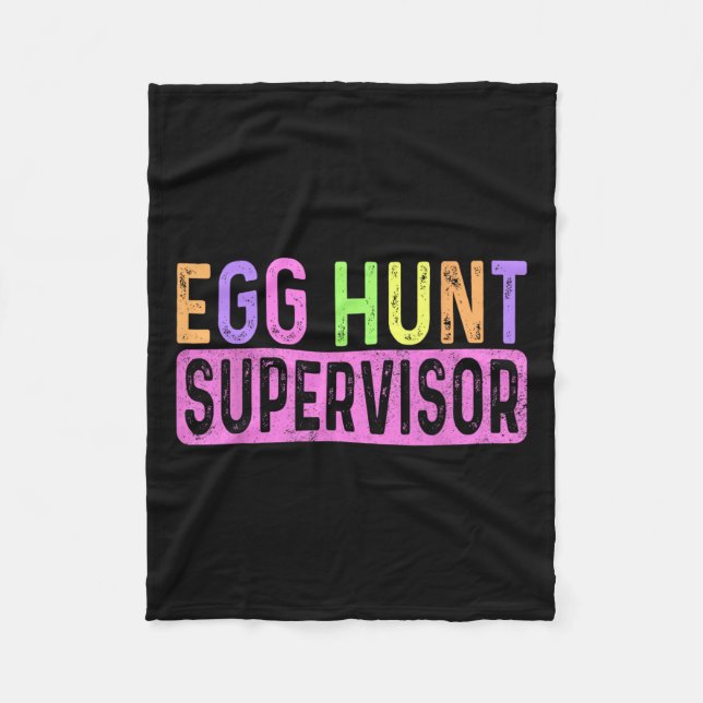 Egg Hunt Supervisor Egg Hunting Party Mamma Pappa  Fleecefilt (Framsidan)