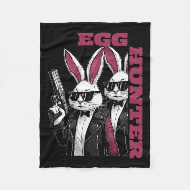 Egg Hunt Supervisor Egg Hunting Party Mamma Pappa  Fleecefilt (Framsidan)