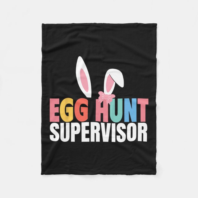 Egg Hunt Supervisor Egg Hunting Party Mamma Pappa  Fleecefilt (Framsidan)