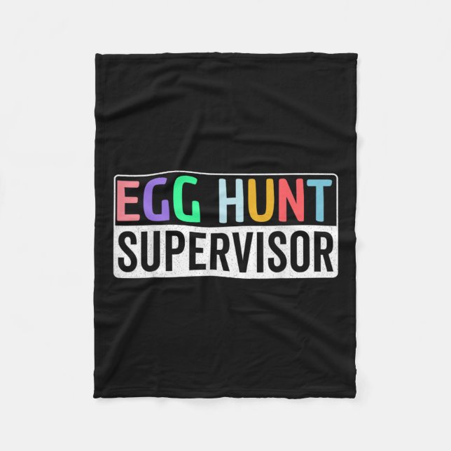 Egg Hunt Supervisor Egg Hunting Party Mamma Pappa  Fleecefilt (Framsidan)