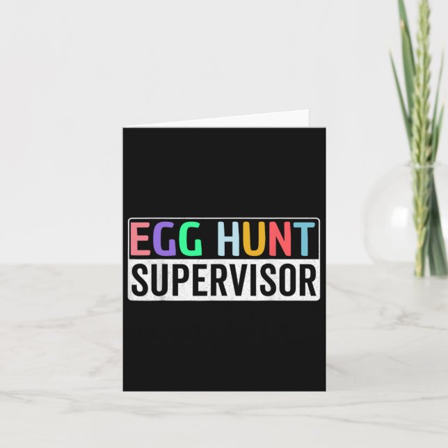 Egg Hunt Supervisor Egg Hunting Party Mamma Pappa  Kort (Framsida)
