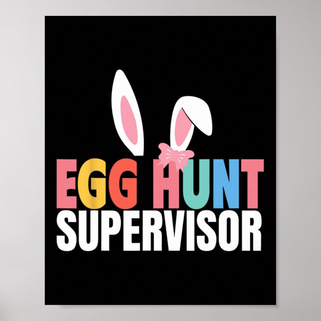 Egg Hunt Supervisor Egg Hunting Party Mamma Pappa  Poster (Framsidan)
