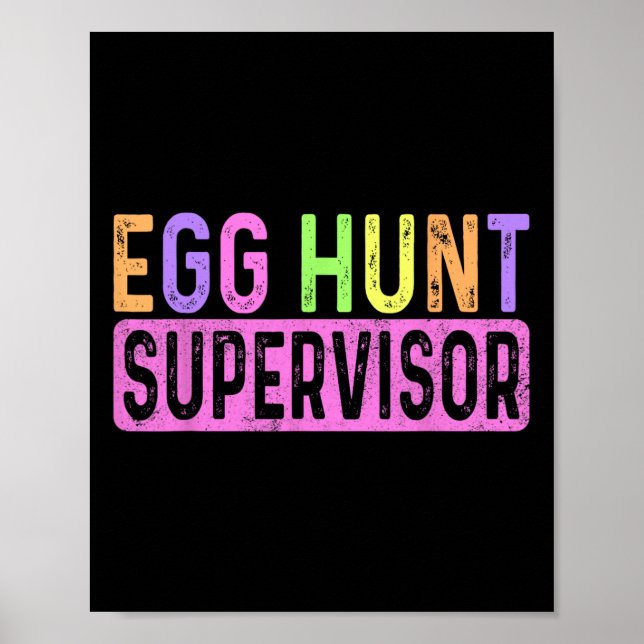 Egg Hunt Supervisor Egg Hunting Party Mamma Pappa  Poster (Framsidan)