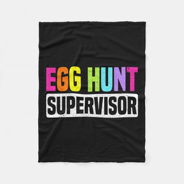 Egg Hunt Supervisor Funny Egg Hunting Party Mamma  Fleecefilt (Framsidan)