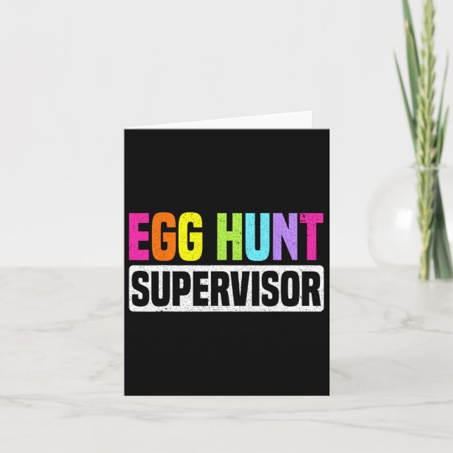 Egg Hunt Supervisor Funny Egg Hunting Party Mamma  Kort (Framsida)