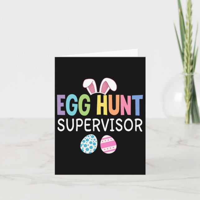Egg Hunt Supervisor Funny Family Påsk Manar Women Kort (Framsida)