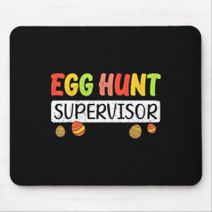 Egg Hunt Supervisor Matching Påsk Rabbit Öron Eg Musmatta