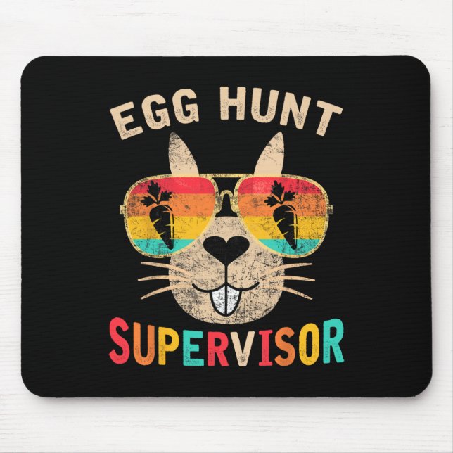 Egg Hunt Supervisor Retro Egg Hunting Party Mamma  Musmatta (Framsidan)