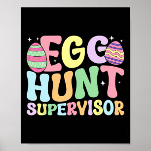 Egg Hunt Supervisor Retro Egg Hunting Party Mamma Poster