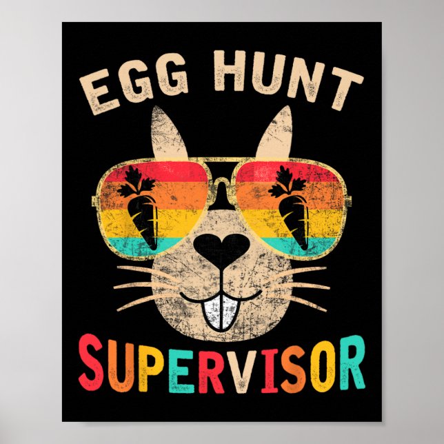 Egg Hunt Supervisor Retro Egg Hunting Party Mamma  Poster (Framsidan)