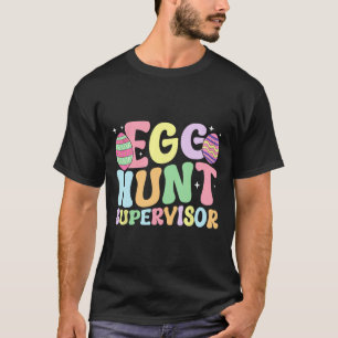 Egg Hunt Supervisor Retro Egg Hunting Party Mamma T Shirt