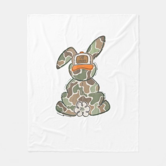 Egg Hunter Camo Easter Toddler Easter Day Camo Eas Fleecefilt (Framsidan)
