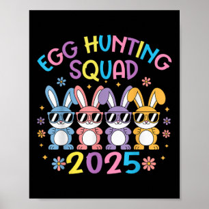 Egg Hunting Squad 2025 Glad påsk Bunny Family B Poster