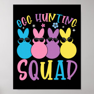 Egg Hunting Squad Crew Family Glad påsk Bunny Poster