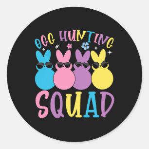 Egg Hunting Squad Crew Family Glad påsk Bunny Runt Klistermärke
