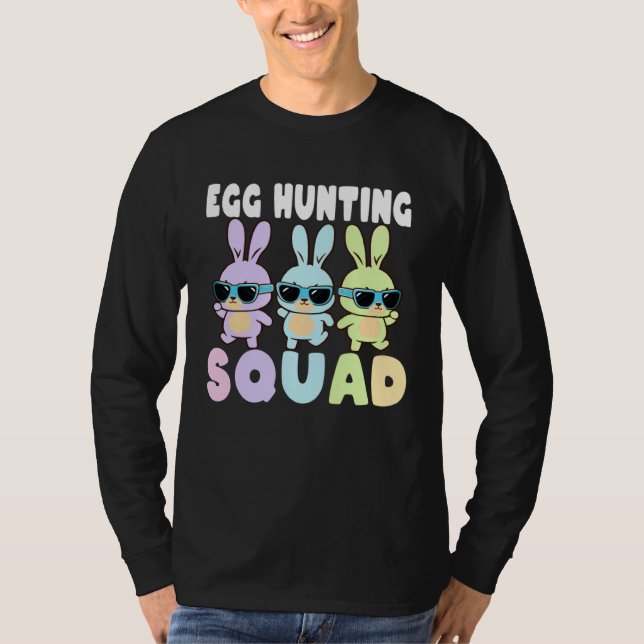 Egg Hunting Squad  Easter Bunnies Egg Hunt T Shirt (Framsida)