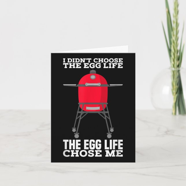 Egg Life Chose Me Kamado Smoker Grill Bbq Kort (Framsida)