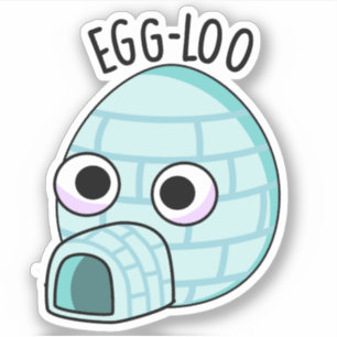 Egg-loo Funny Egg Pun Klistermärken