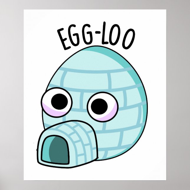 Egg-loo Funny Egg Pun Poster (Framsidan)