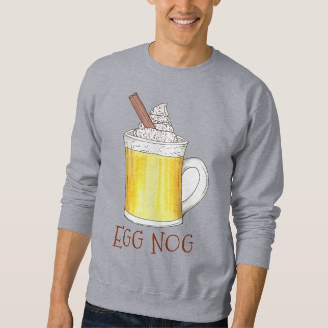 Egg Nog Eggnog Ugly jul Helgdag Julafton Sweater Sweatshirt (Framsida)